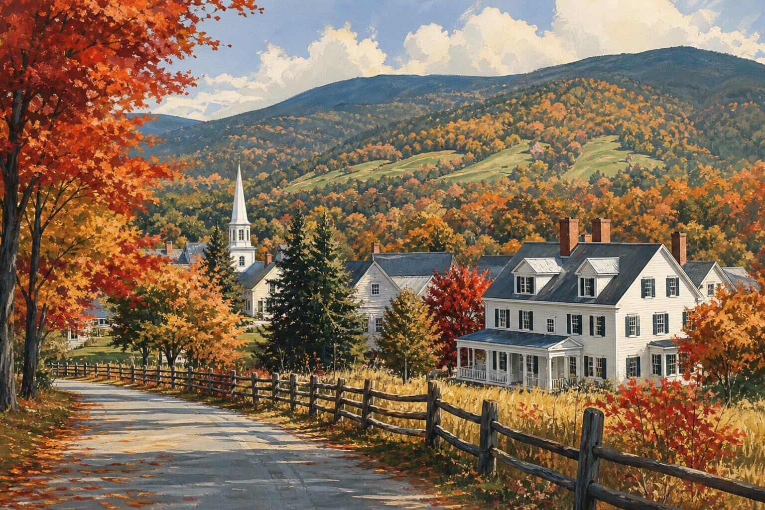 Foothills and mountain scenery near Manchester