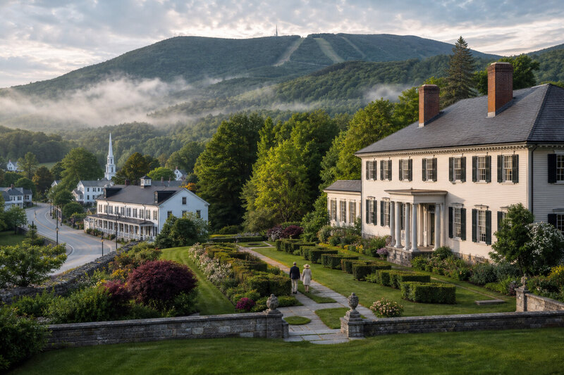 Hildene estate and Mount Equinox landscape near Manchester