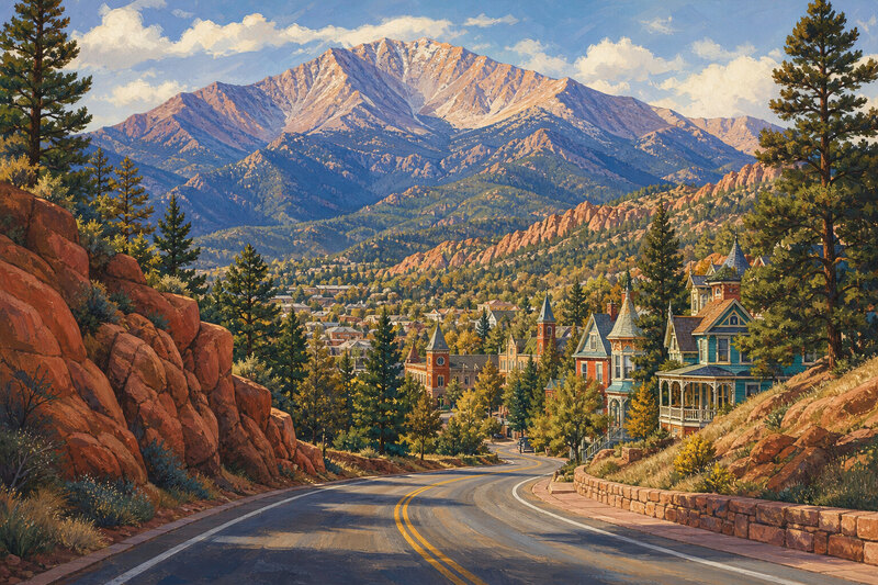 Contextual shuttle arrival in the Manitou Springs foothills
