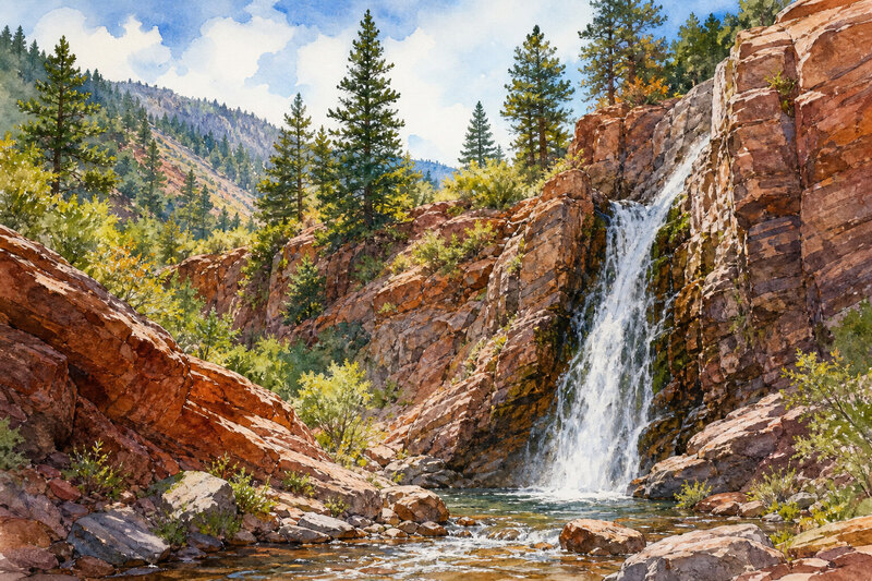 Rainbow Falls near Manitou Springs