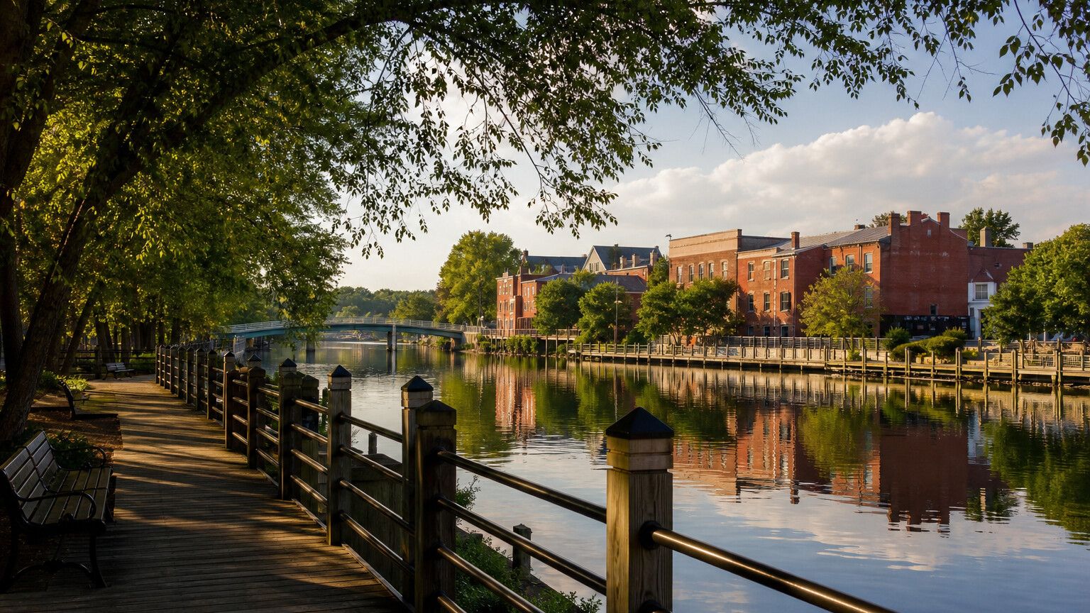 Mispillion Riverwalk near downtown Milford Delaware