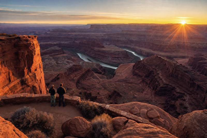 Colorado River canyon country seen from Dead Horse Point near Moab
