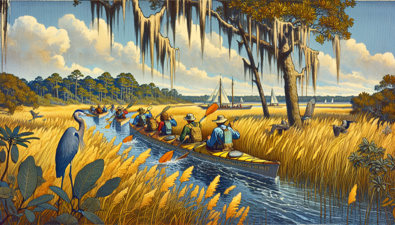 Kayaking Murrells Inlet tidal marsh