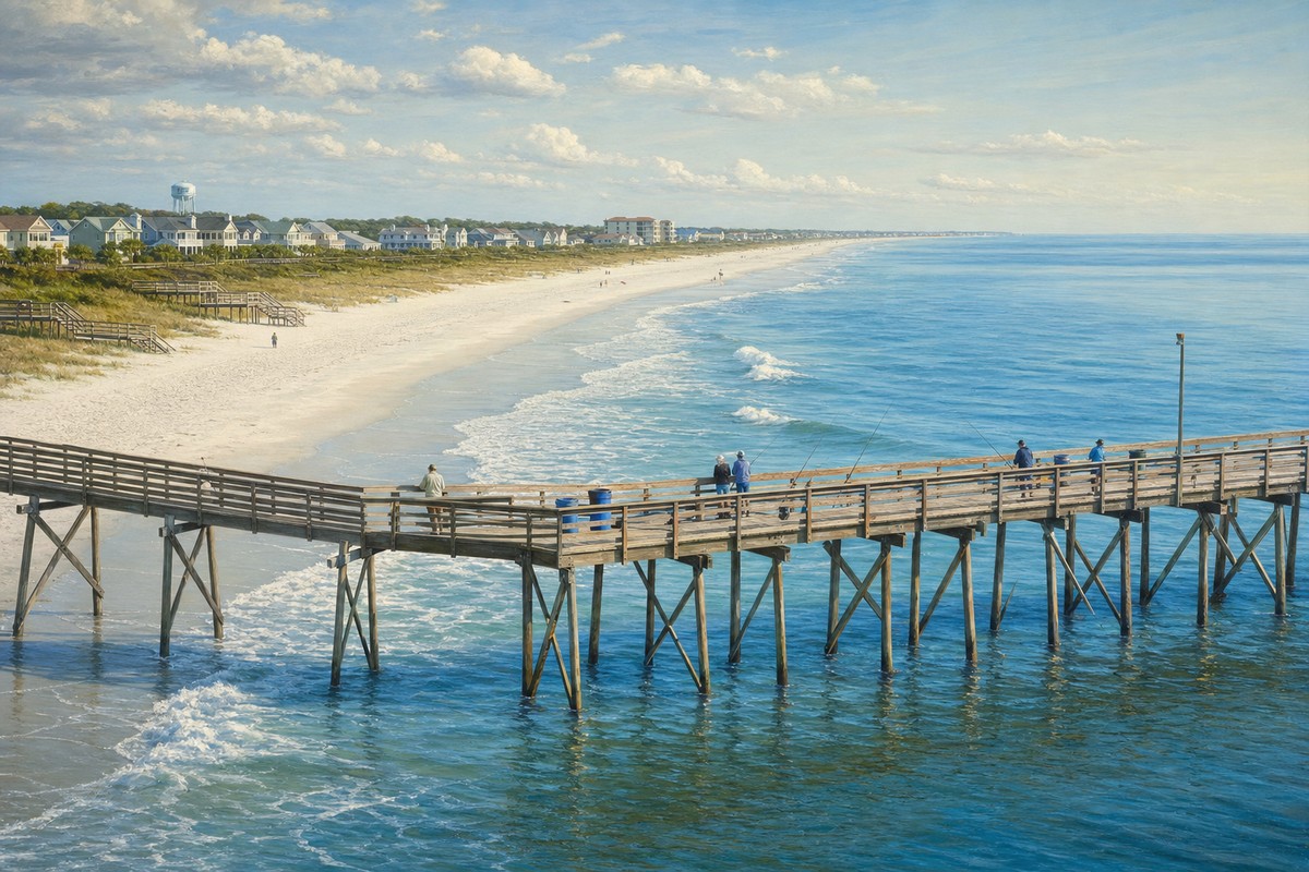 Cherry Grove pier and north Grand Strand beach