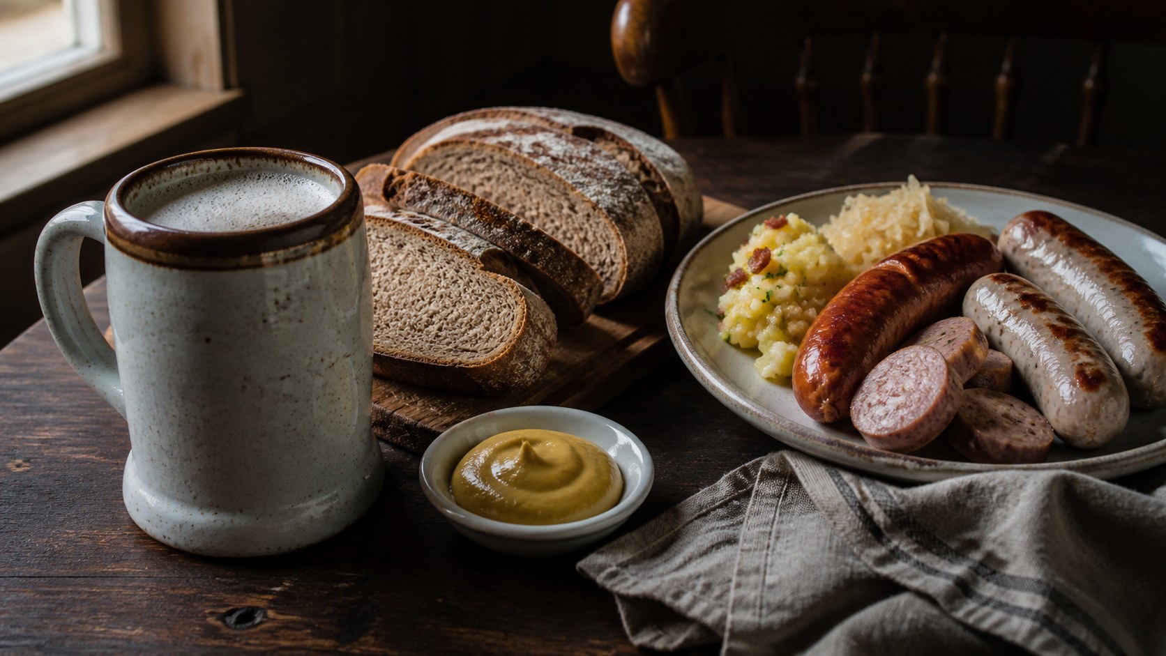 German-inspired table set for a New Ulm meal