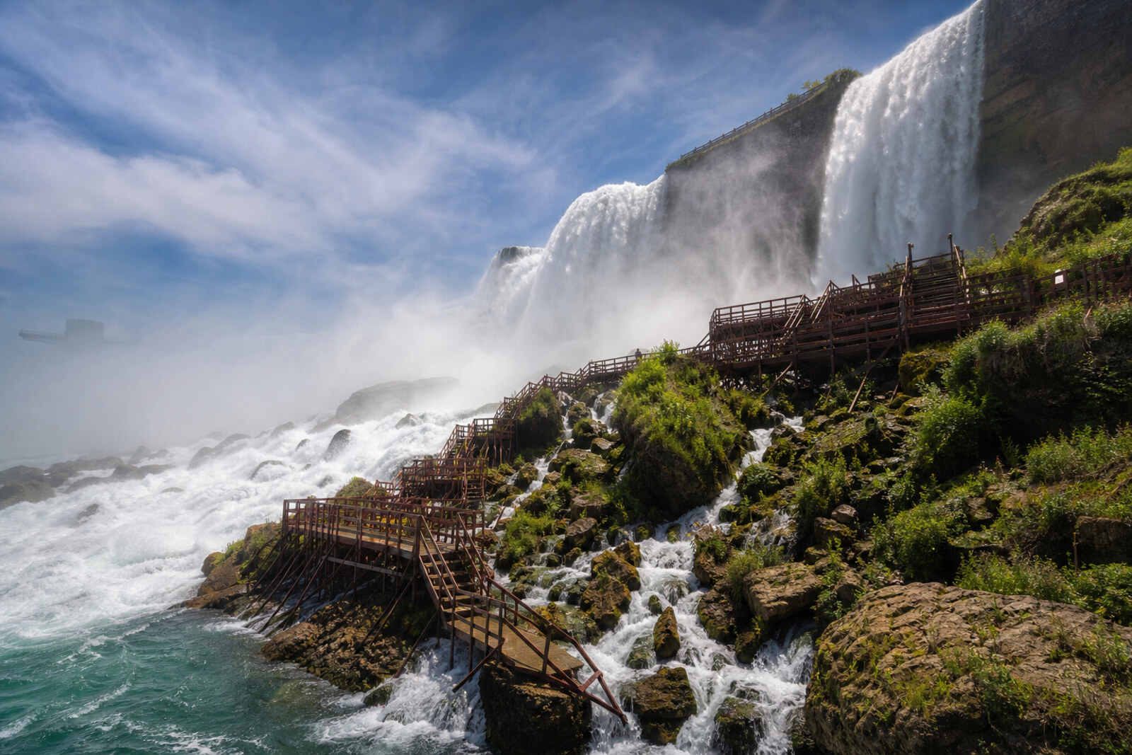 Cave of the Winds boardwalk at Niagara Falls