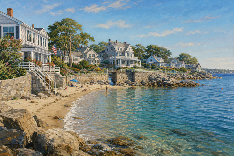 Hole-in-the-Wall Beach in Niantic Connecticut