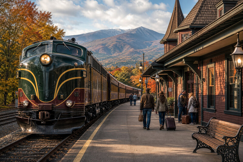 Conway Scenic Railroad station in North Conway Village