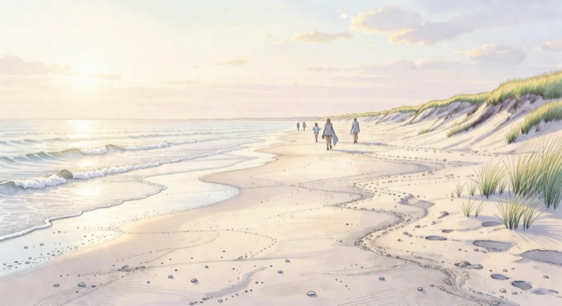 Ogunquit Beach in the morning