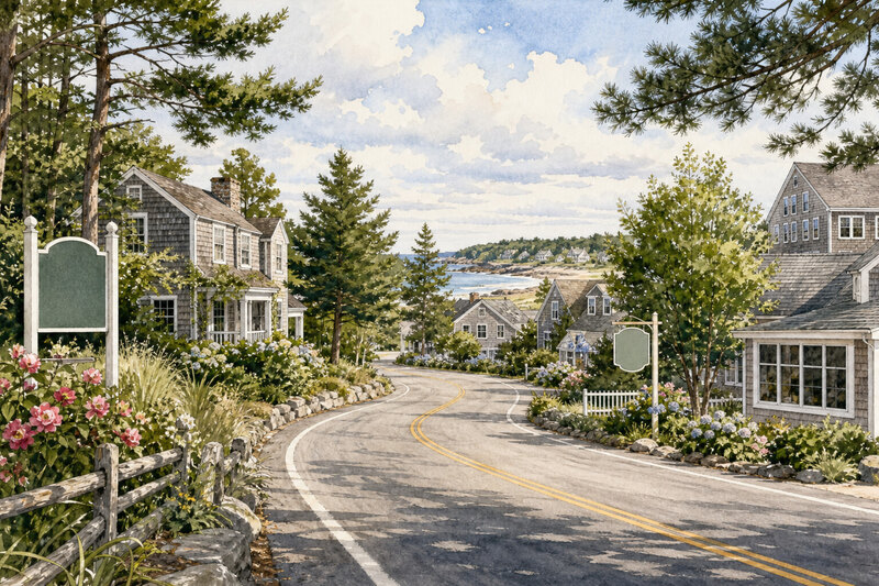 Arriving in Ogunquit by car