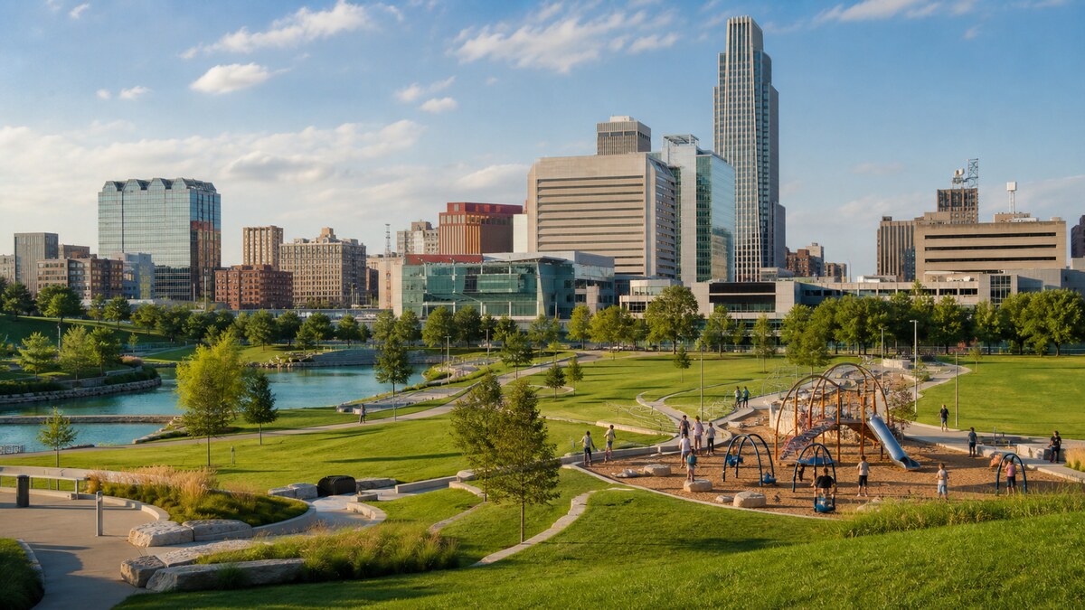 Gene Leahy Mall and downtown Omaha’s RiverFront parks