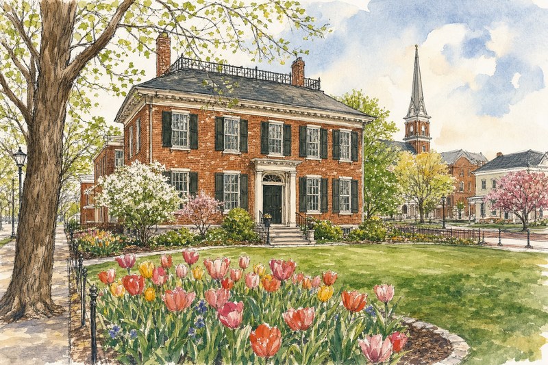 Scholte House and gardens in Pella