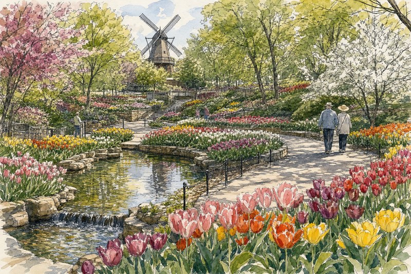 Sunken Gardens tulips