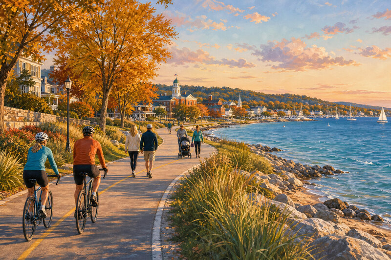 Bayfront path along Little Traverse Bay