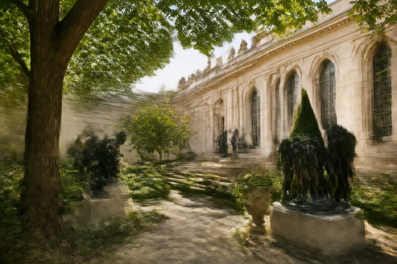 Museum gardens along the Benjamin Franklin Parkway