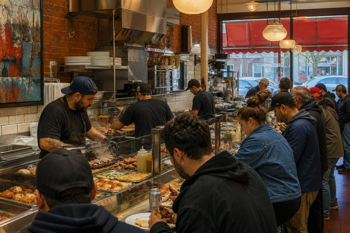 Philadelphia sandwich counter and casual food service