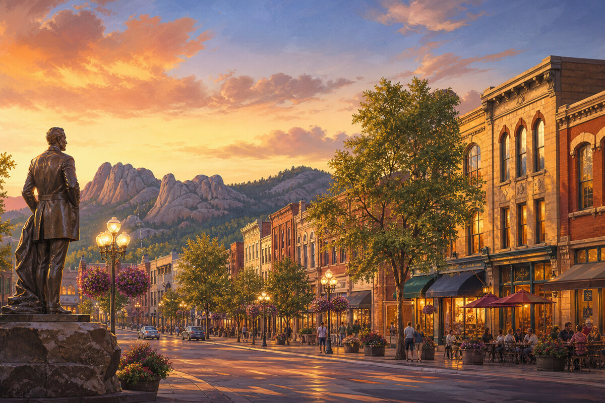 Downtown Rapid City lodging and evening walkability