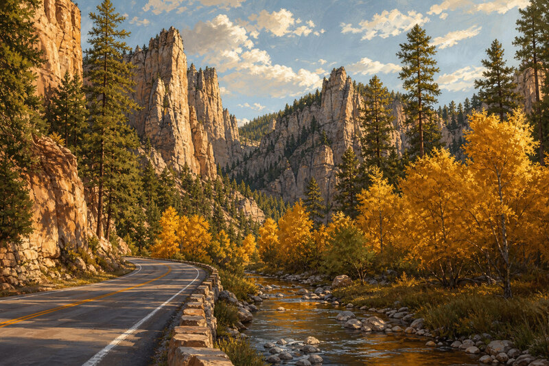 Spearfish Canyon is the green counterweight