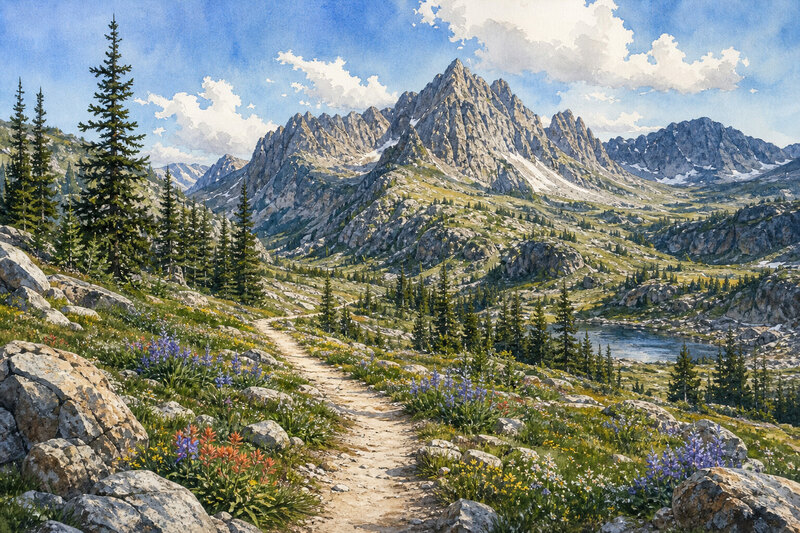 Alpine hiking above Red Lodge
