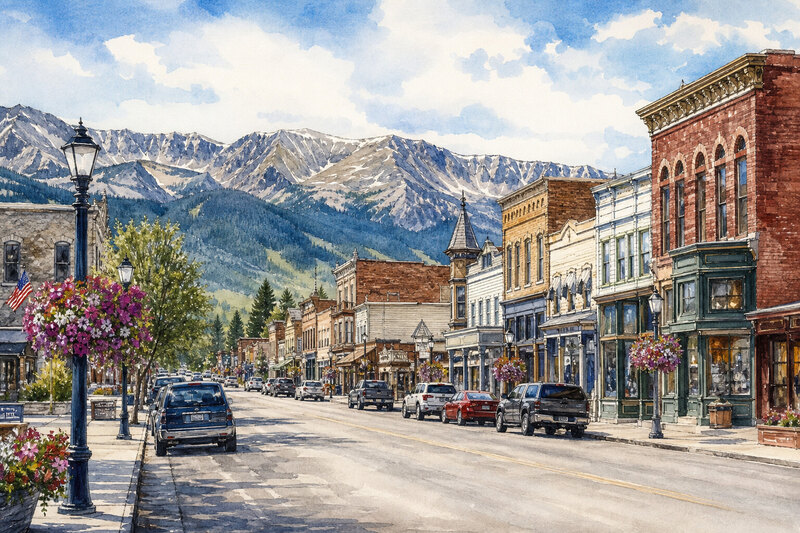 Downtown Red Lodge main street