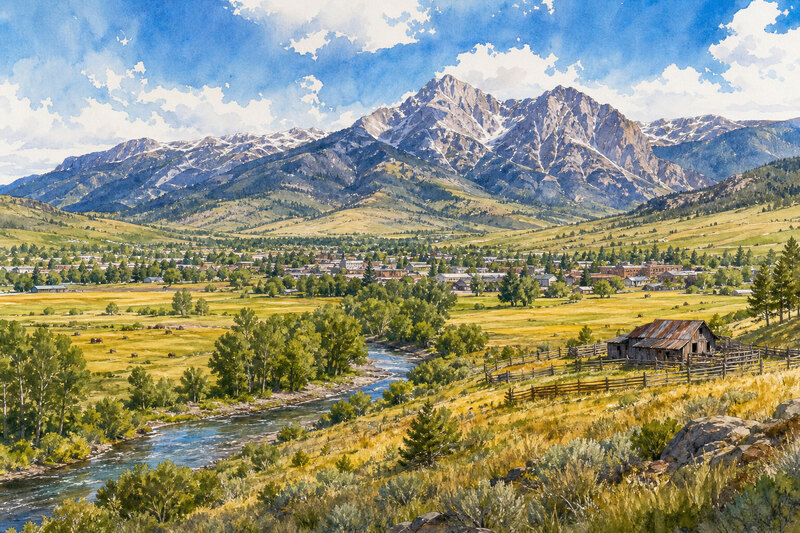 Yellowstone valley from the Red Lodge side