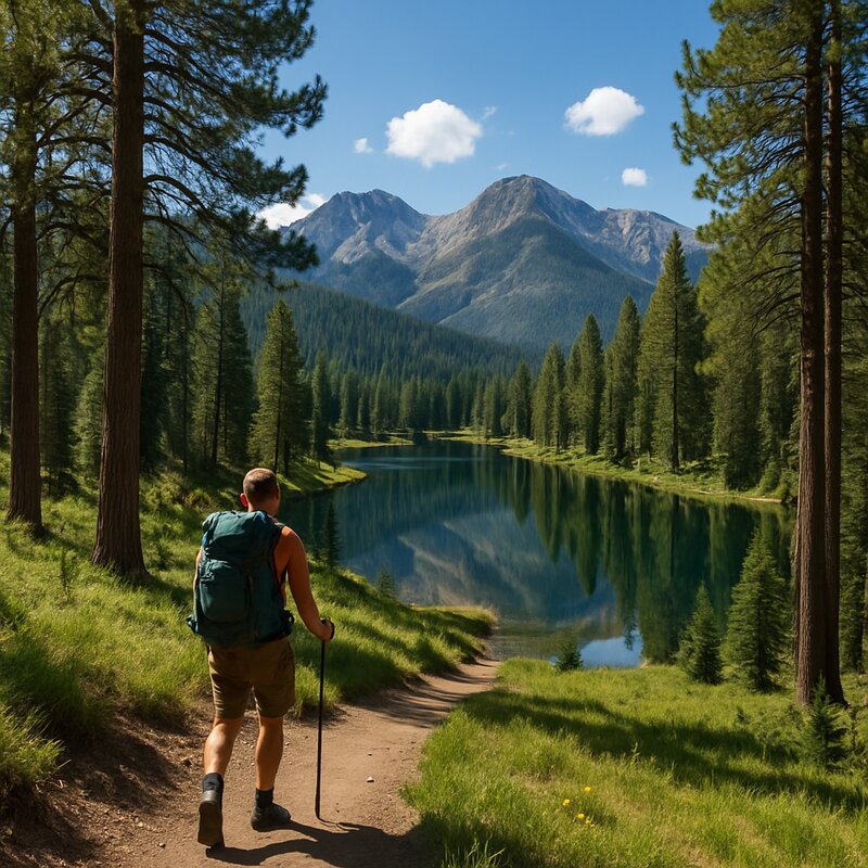 Ruidoso mountain activity scene