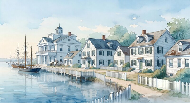 Historic whaling-era Sag Harbor architecture