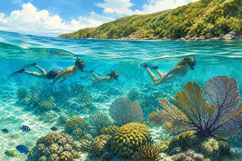 Snorkel where the entry suits the swimmer