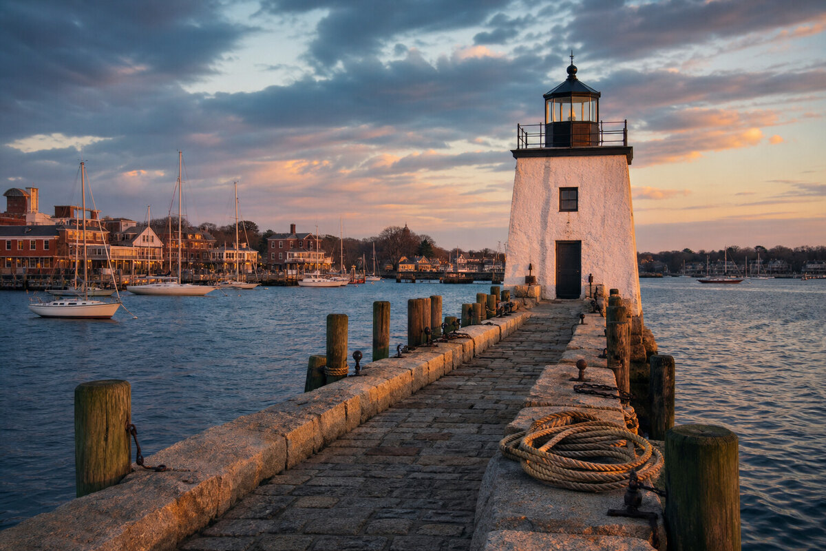 Derby Wharf and lighthouse on the Salem maritime waterfront