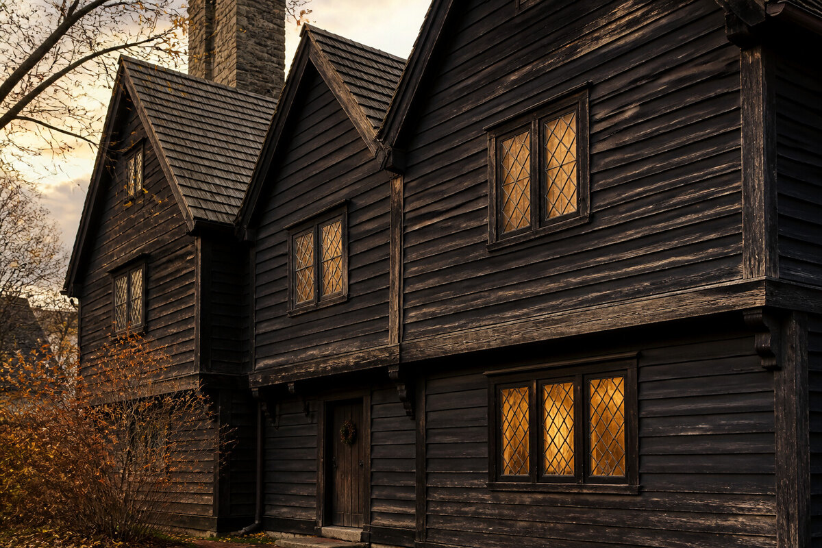 Seventeenth-century architectural detail at the Witch House in Salem