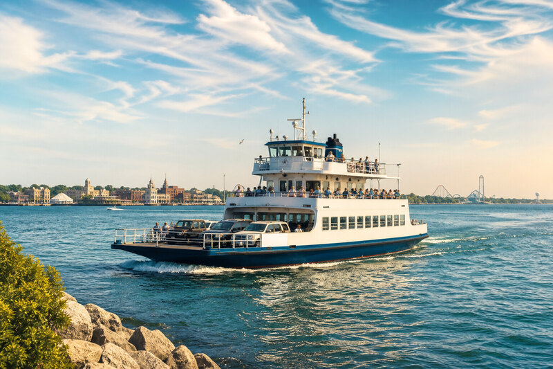 Passenger ferry crossing Lake Erie