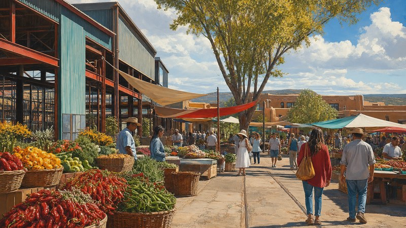 Santa Fe Railyard market and contemporary district