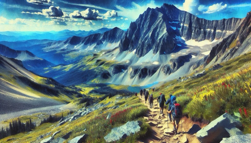 Alpine hiking Silverton