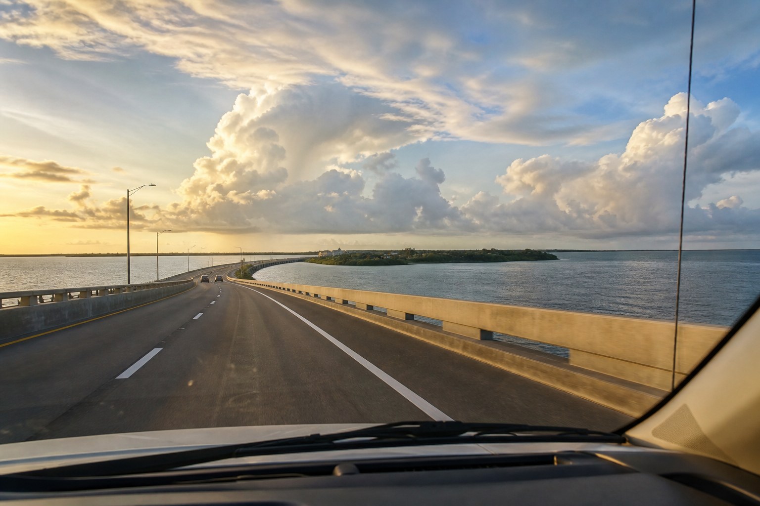 Causeway crossing the Indian River Lagoon