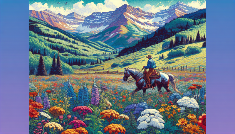 Hiking trail alpine wildflowers Routt National Forest near Steamboat Springs summer