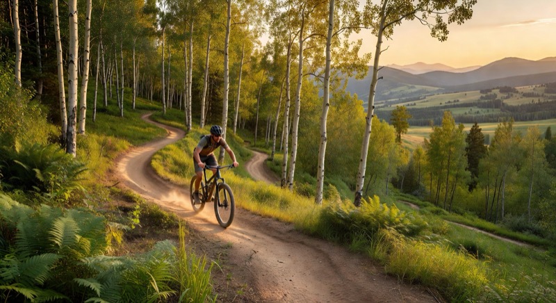 Mountain biking downhill Steamboat Springs bike park summer trails