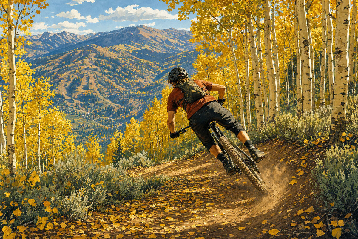 Mountain biking in Steamboat Springs during summer