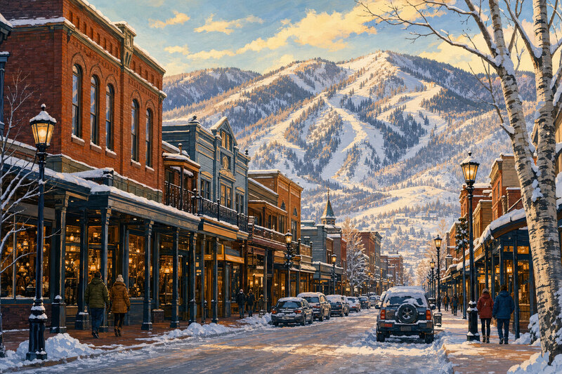 Steamboat Springs Old Town Main Street historic Western storefronts in summer