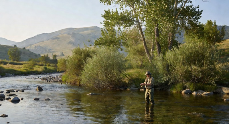 Yampa River fishing fly fishing Steamboat Springs Colorado summer green banks