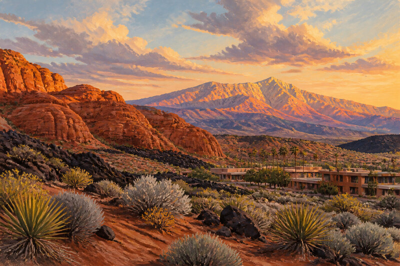 Golf beneath the mesas
