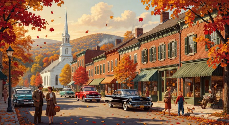 Stockbridge Main Street after museum visit