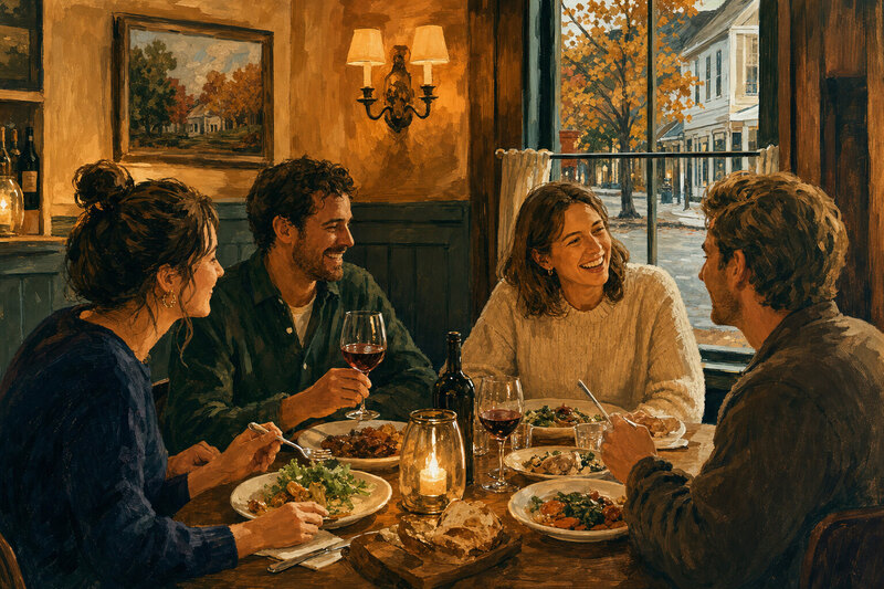 Stockbridge village dinner setting