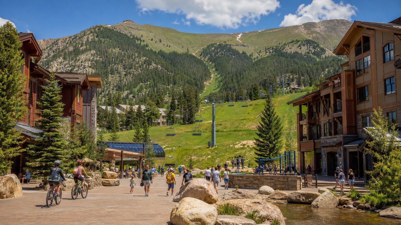 Copper Mountain village in summer