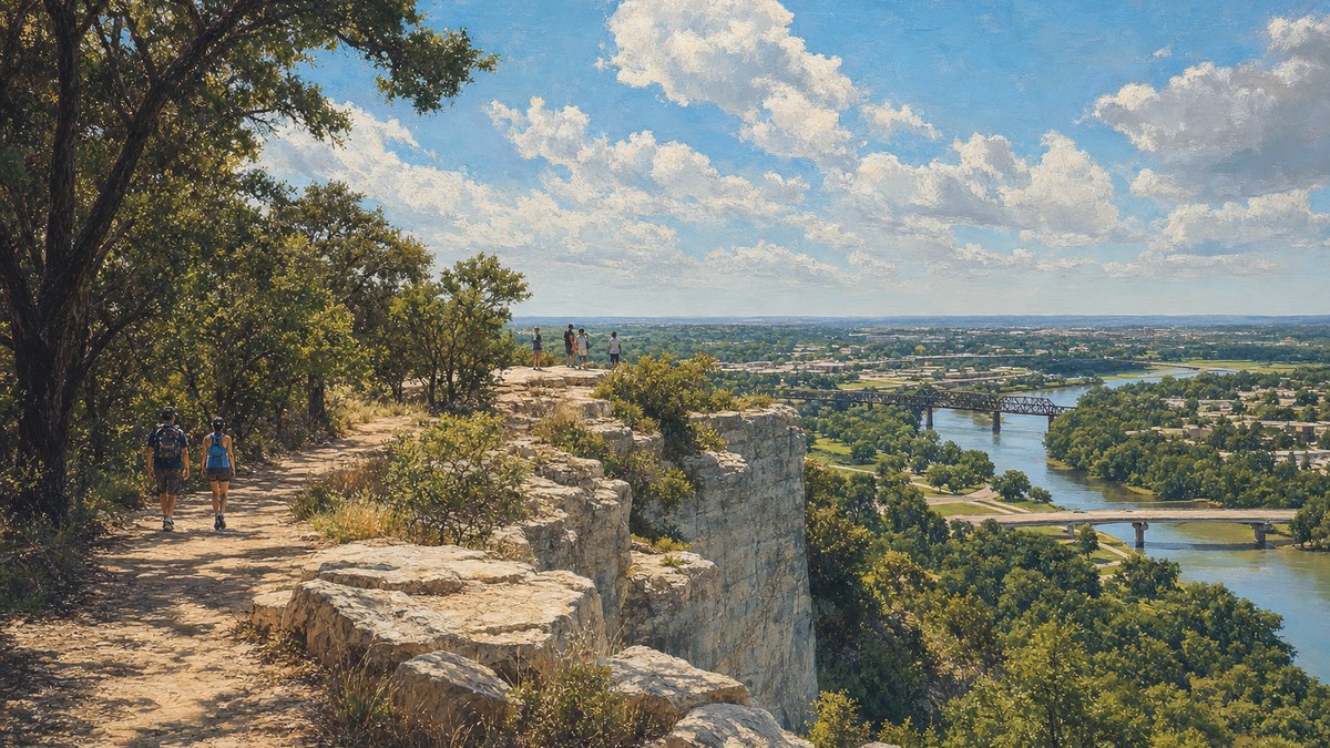Brazos River overlook in Cameron Park