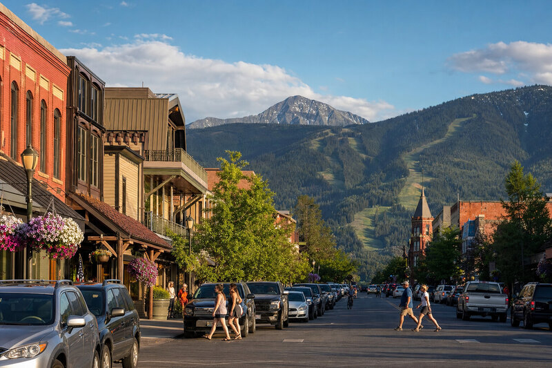 Downtown Whitefish street scene