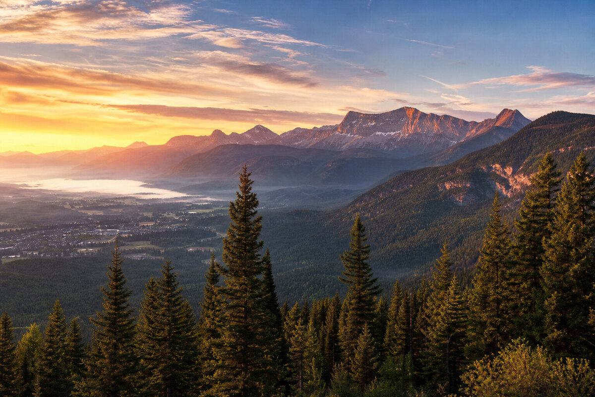 Glacier National Park sunrise view near Whitefish