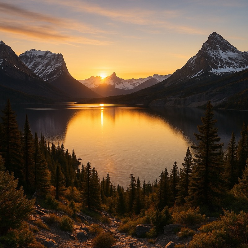 Glacier National Park overlook near Whitefish