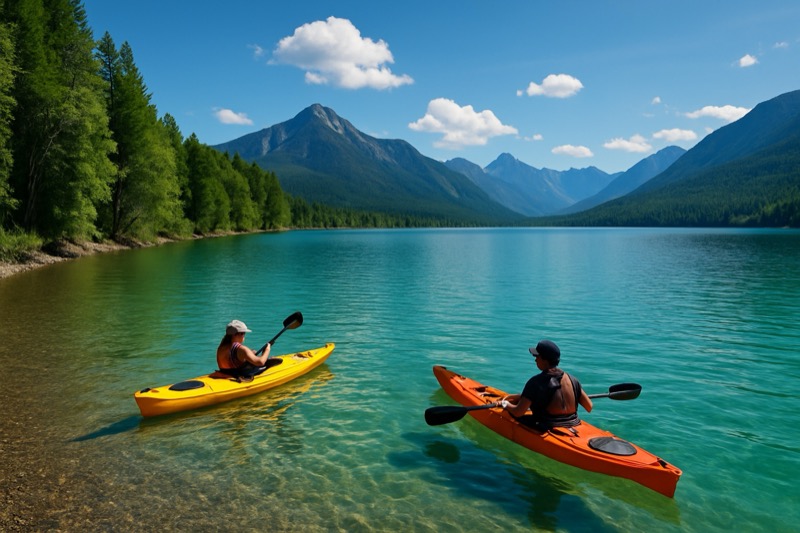 Kayaks on Whitefish Lake
