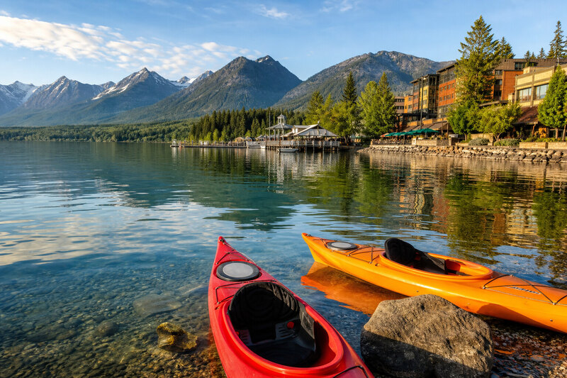 Kayaks on Whitefish Lake