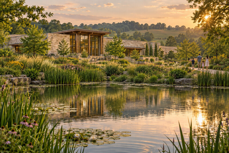 Painterly Creation Museum grounds and botanical gardens